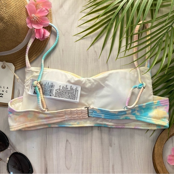 Billabong 💜 Tie Dye Square Bralette Bikini Top 👙☀️🏝️ - Picture 7 of 12